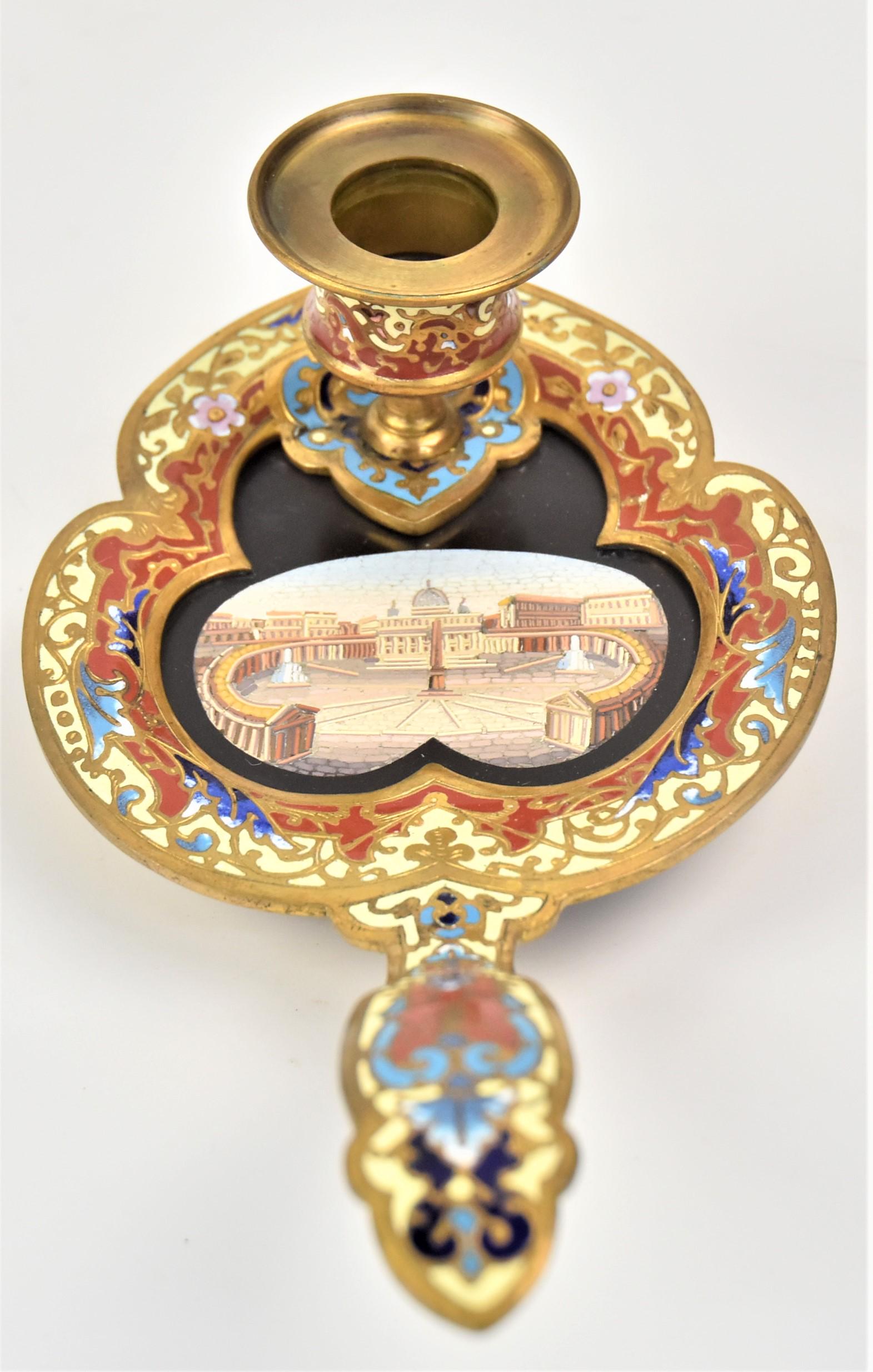 Fine Italian Micromosaic Chamber Stick (1 of 5)