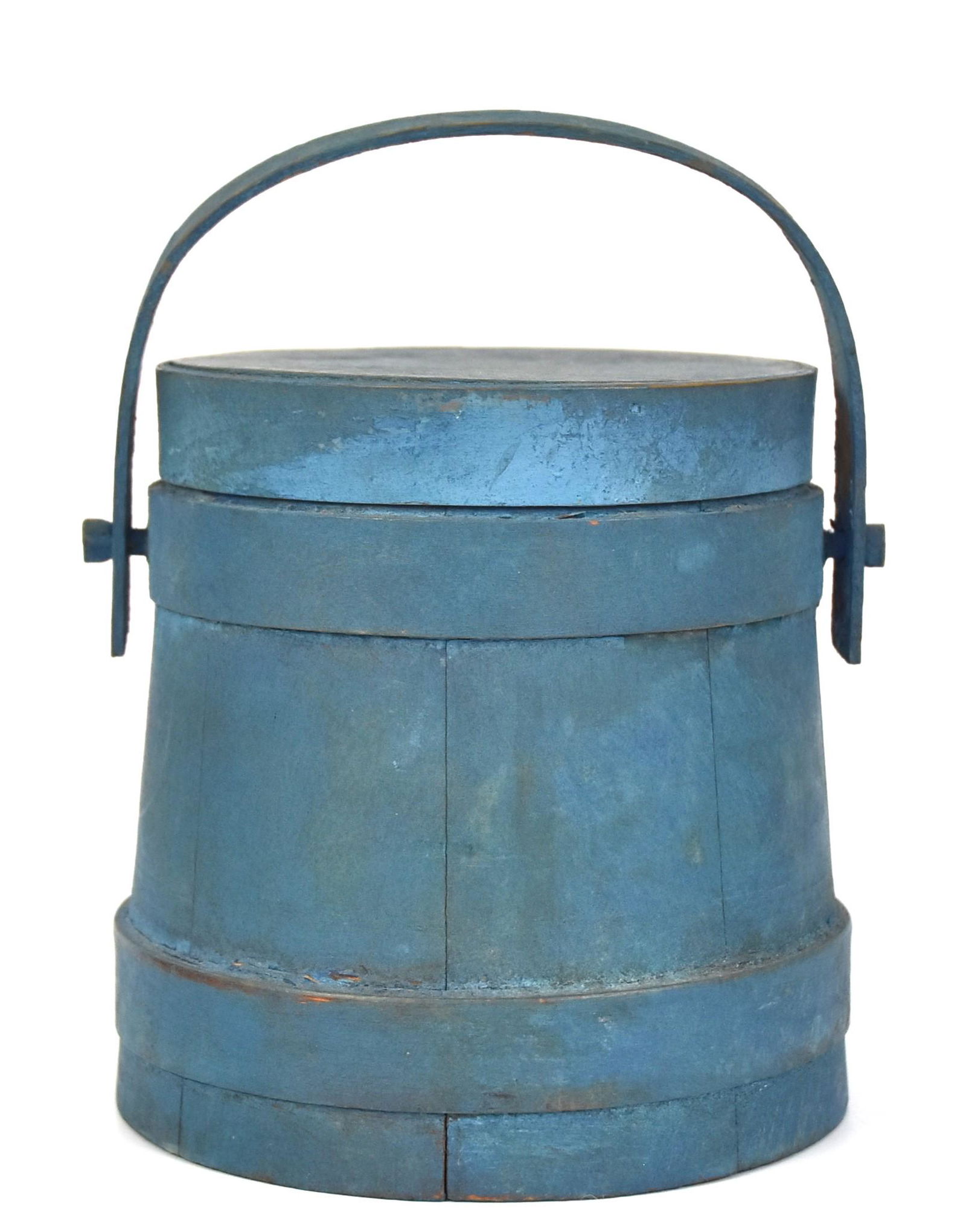 Blue Painted Miniature Sugar Bucket (1 of 6)