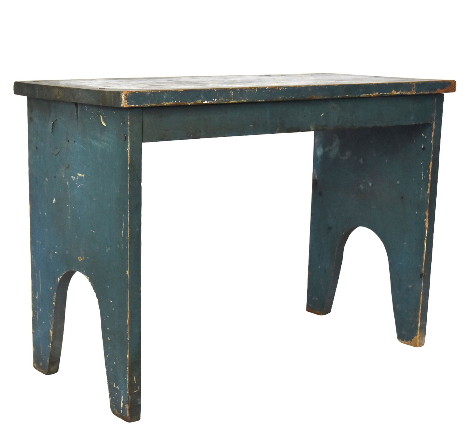 Small Bucket Bench With Old Blue Paint (1 of 5)