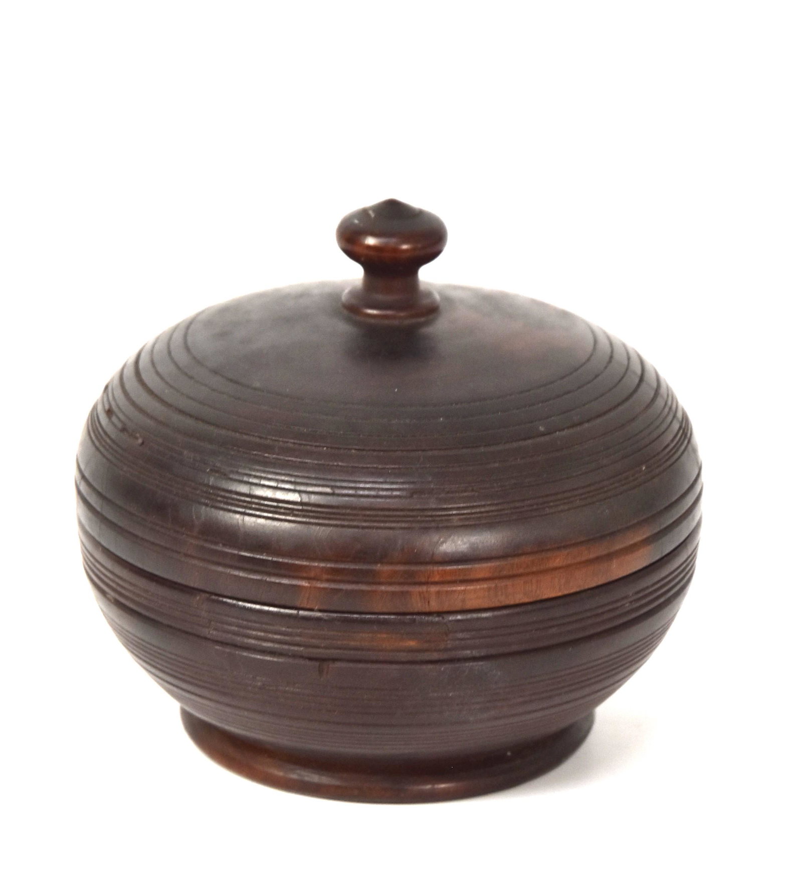 Fine Burl Wood Treenware Covered Box (1 of 4)