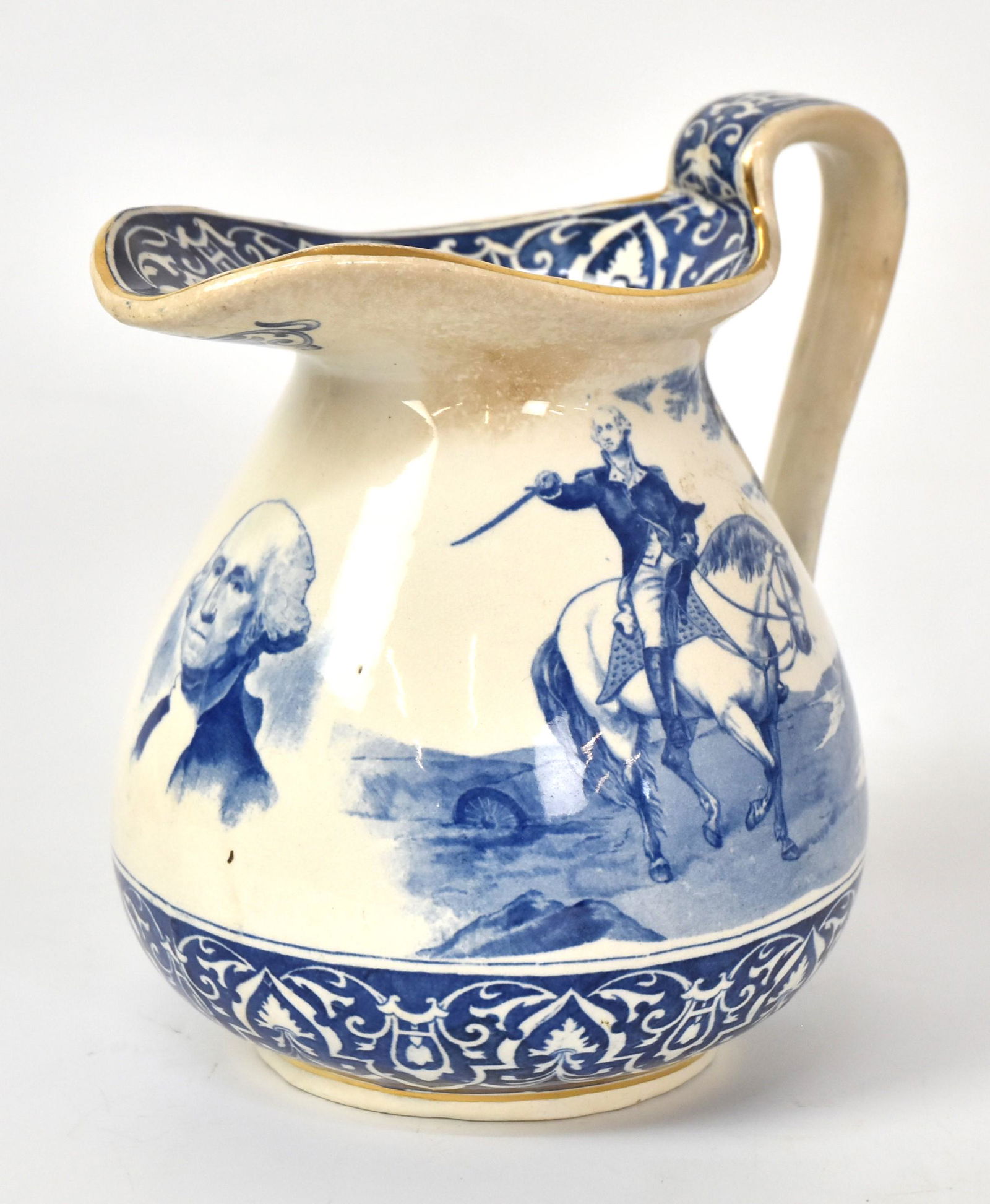 Buffalo Pottery Geo Washington Pitcher (1 of 5)