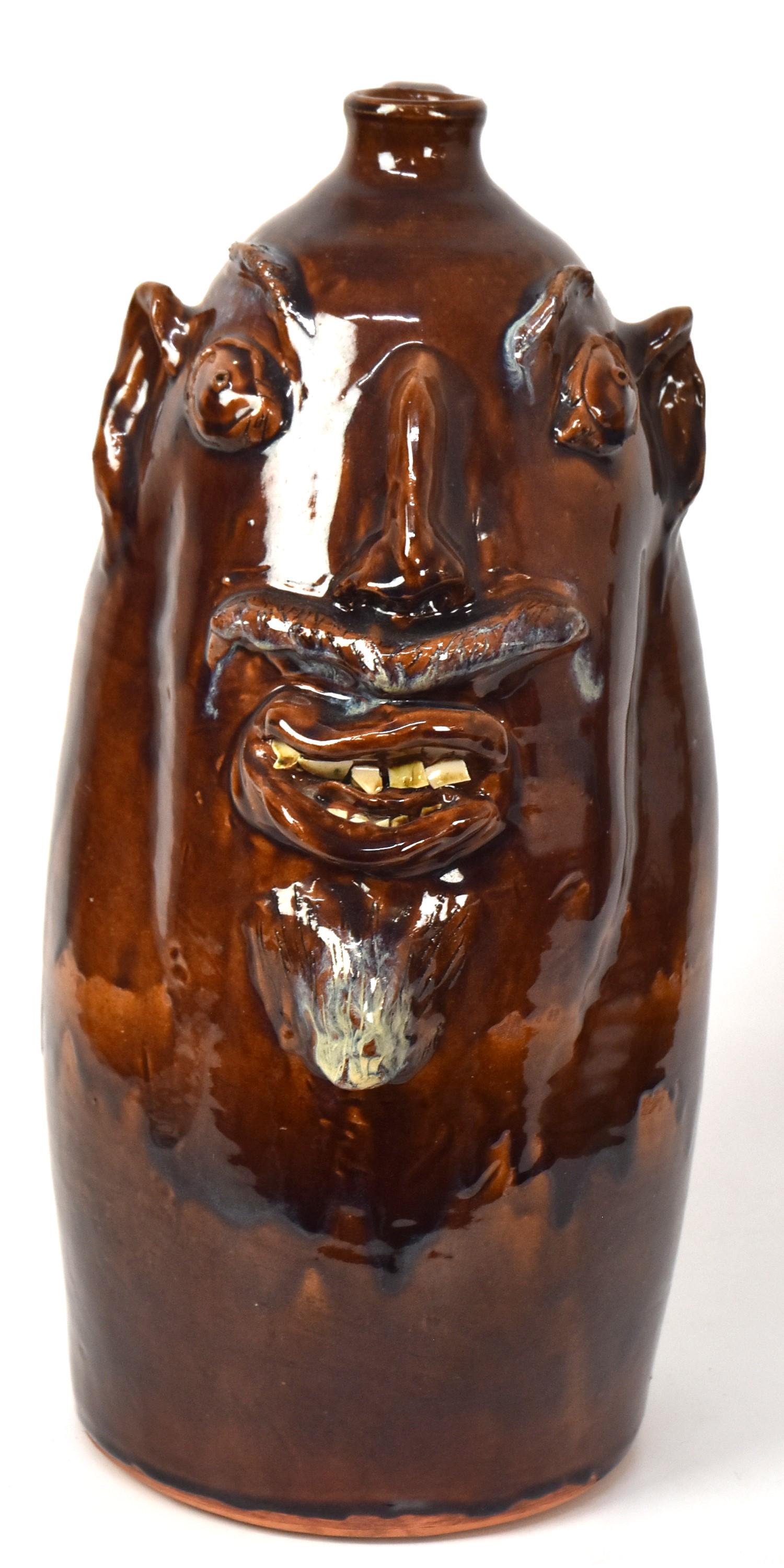 Large Pottery Face Jug (1 of 5)