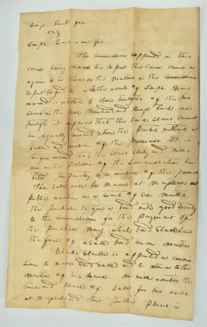 MS Document Dealing with Slave Auction (1 of 5)