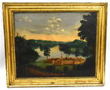 1859 Oil Painting of Ft. Harmar, Ohio