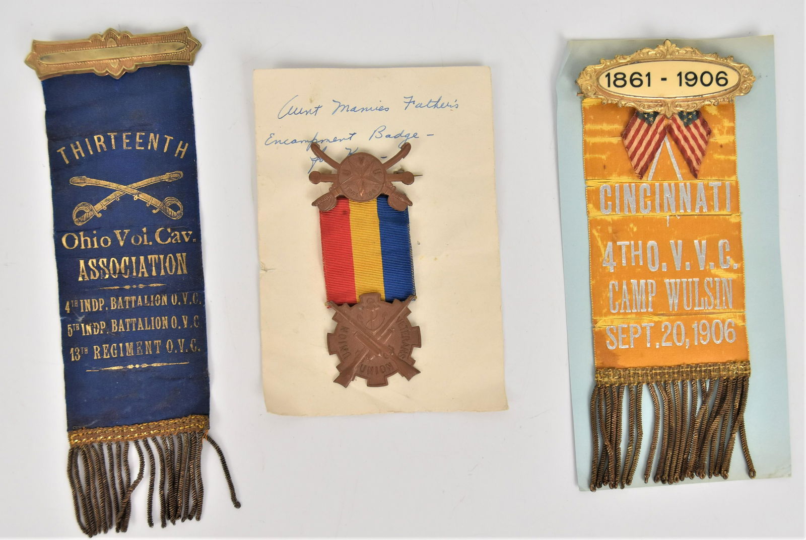 Three Civil War Veterans Ribbons/Medals (1 of 6)