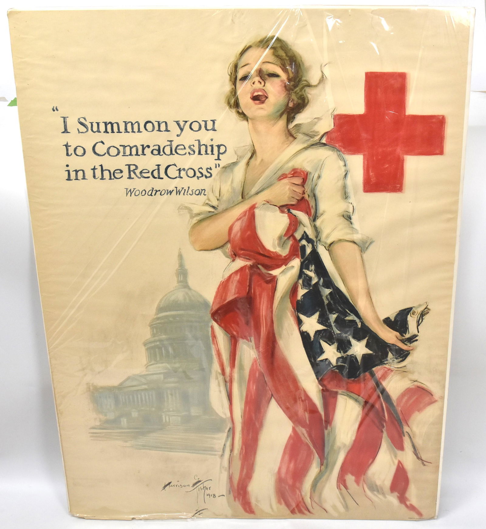 Harrison Fisher WWI Red Cross Poster (1 of 9)