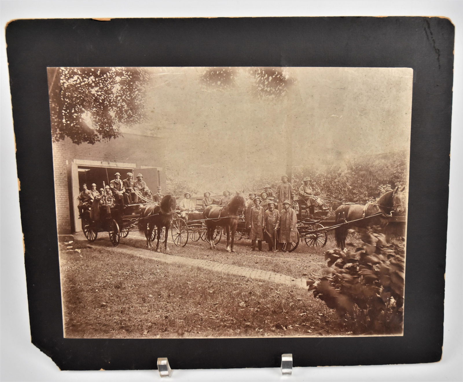 Large Albumen Photo of Fire Department (1 of 4)