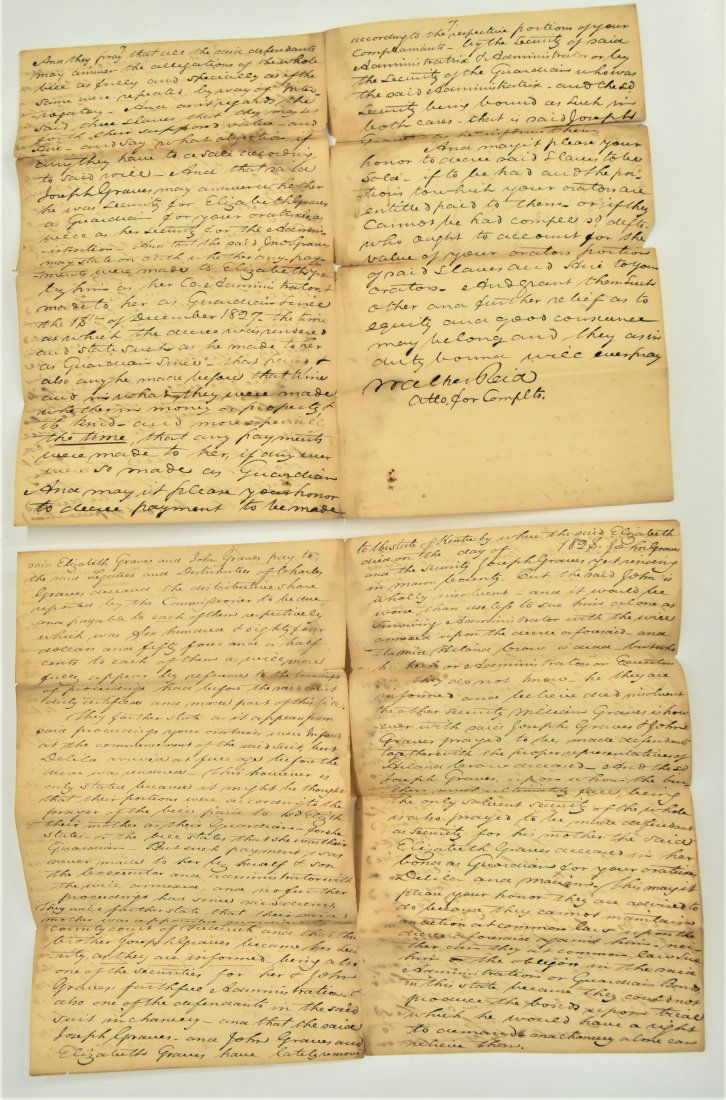 Documents Discussing Slave J Graves Ownership (1 of 9)