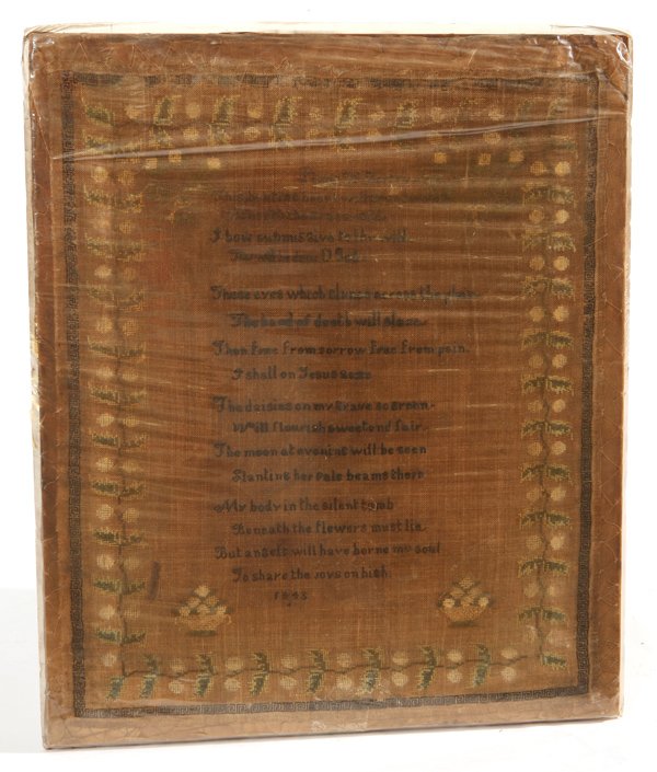 DATED 1848 NEEDLEWORK SAMPLER