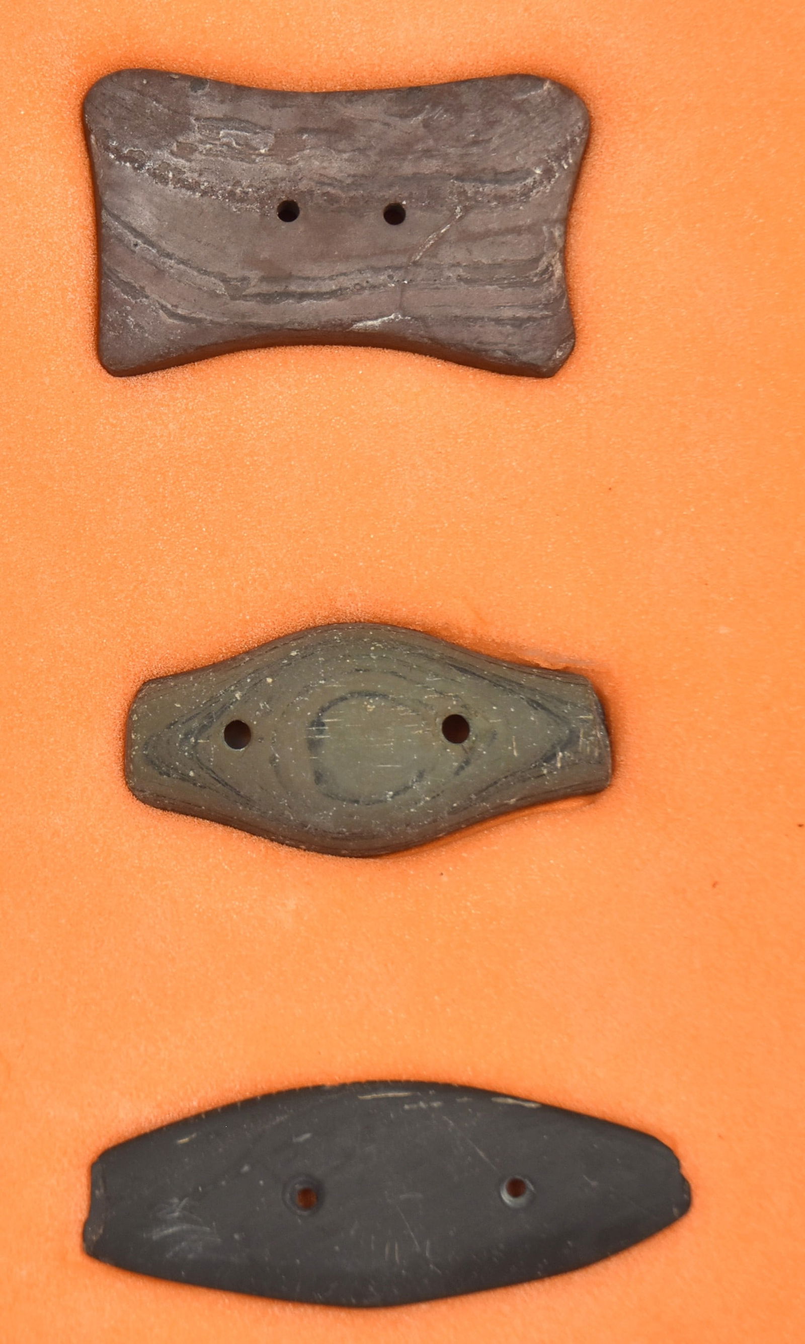 Three Slate Adena Gorgets (1 of 4)