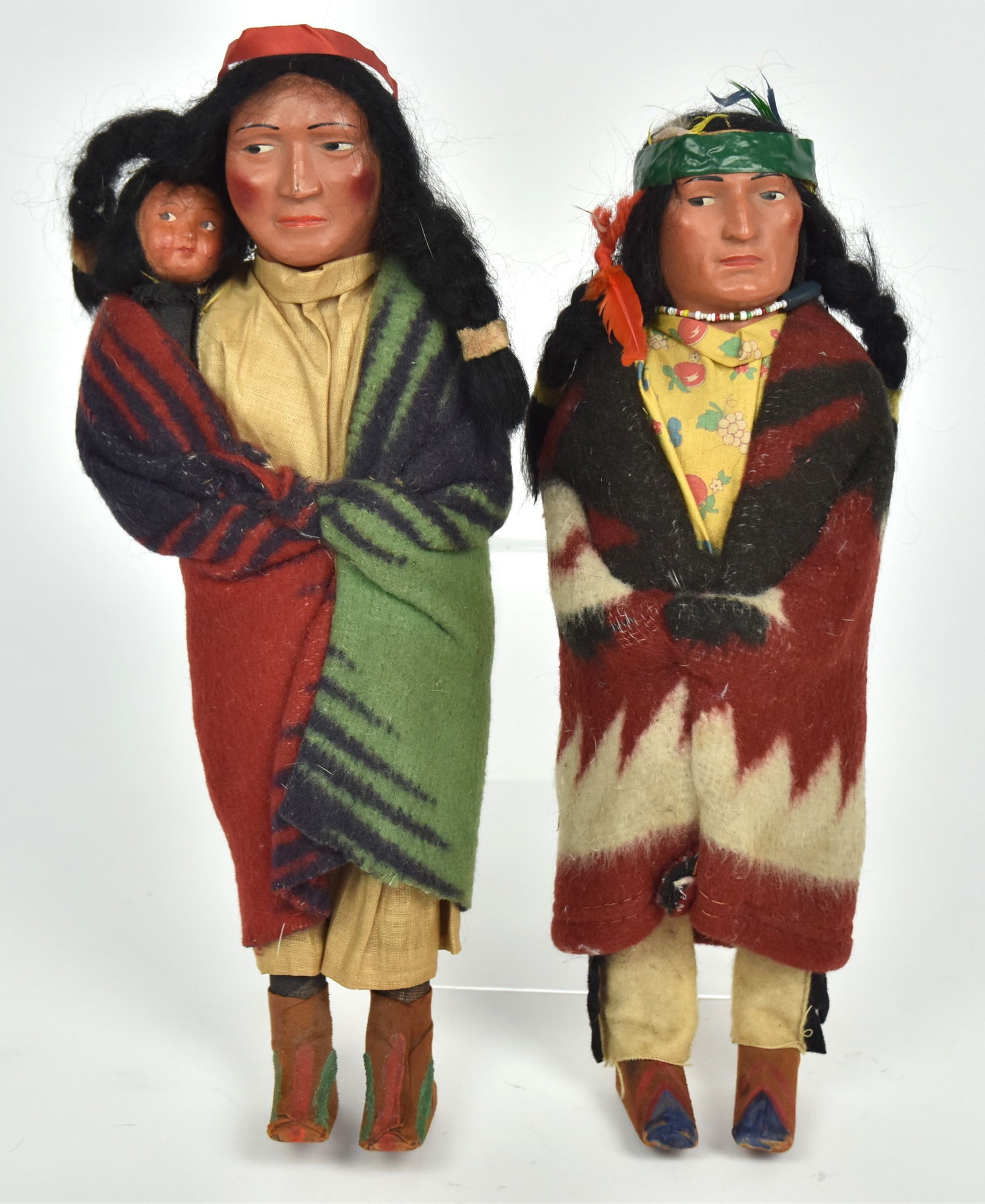 Family of Early Skookum Native American Dolls (1 of 5)