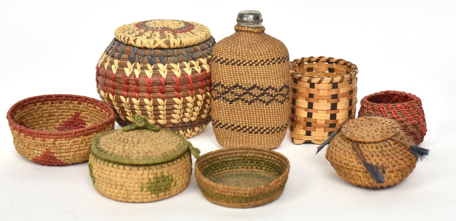 Eight Native American Baskets Auction