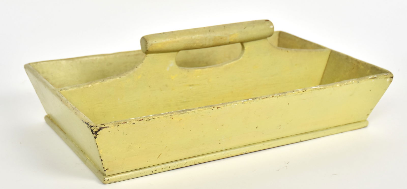 Cutlery Box in old Yellow Paint (1 of 3)