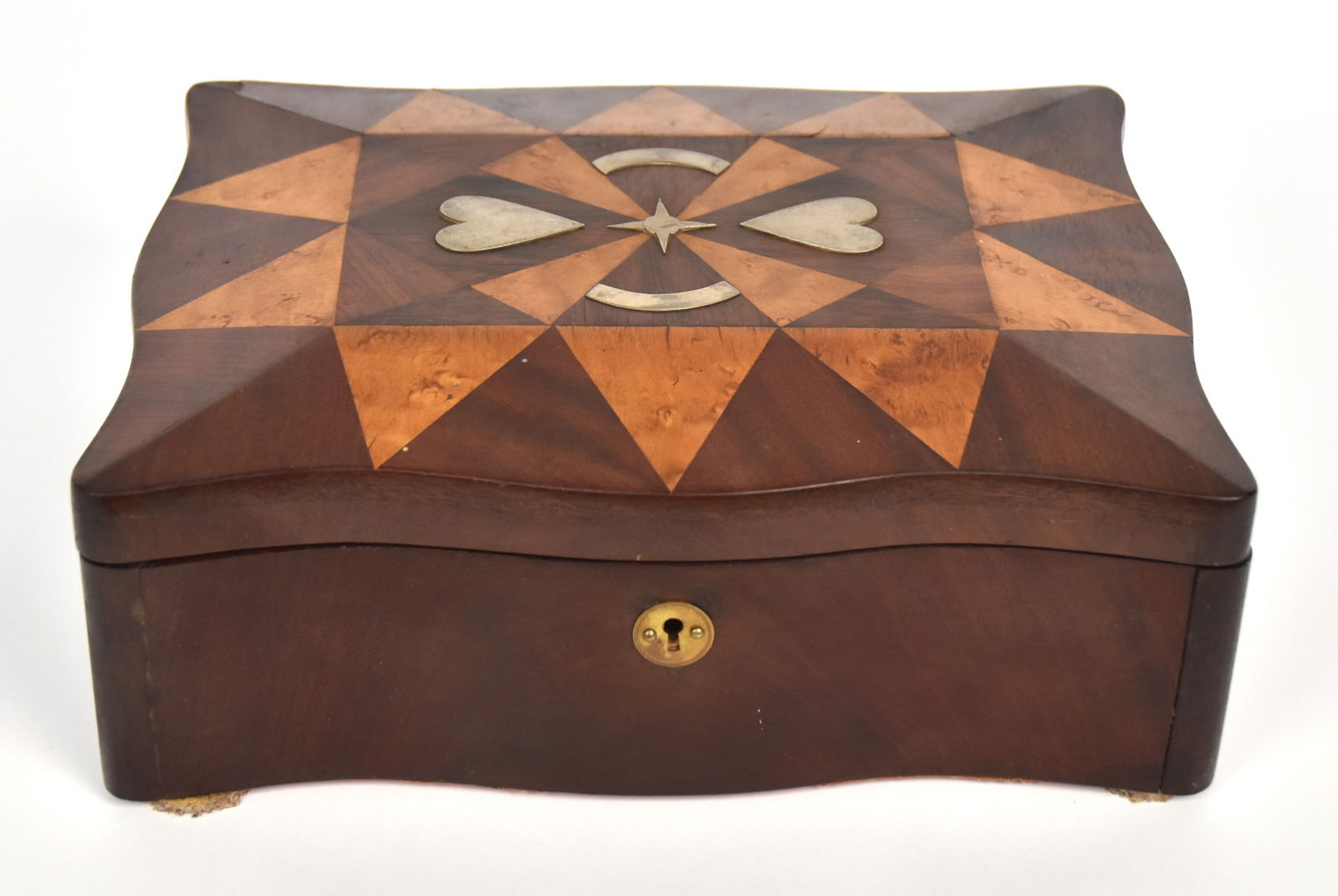 Silver Inlaid Sewing Box (1 of 5)