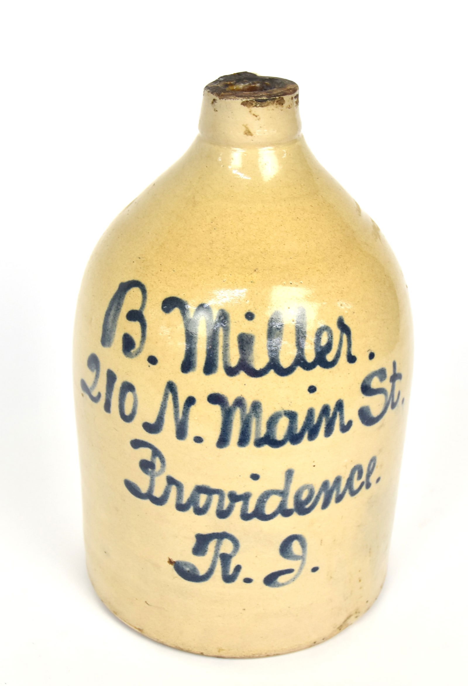 Providence R.I. Advertising Stoneware Jug (1 of 3)