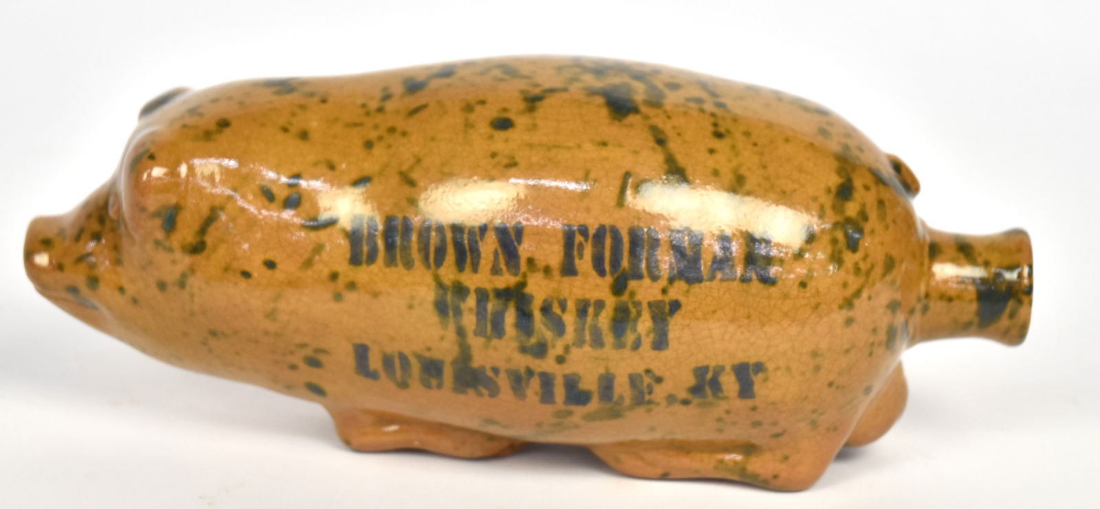 Brown Forman Whiskey Stoneware Pig Flask (1 of 3)