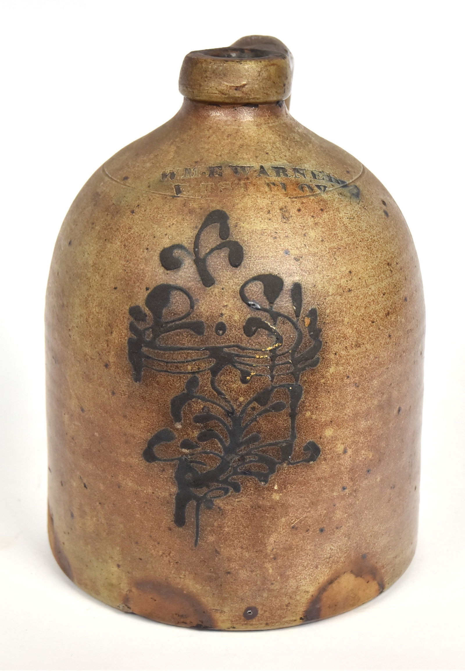 Wm. E warner Decorated Stoneware Jug (1 of 4)