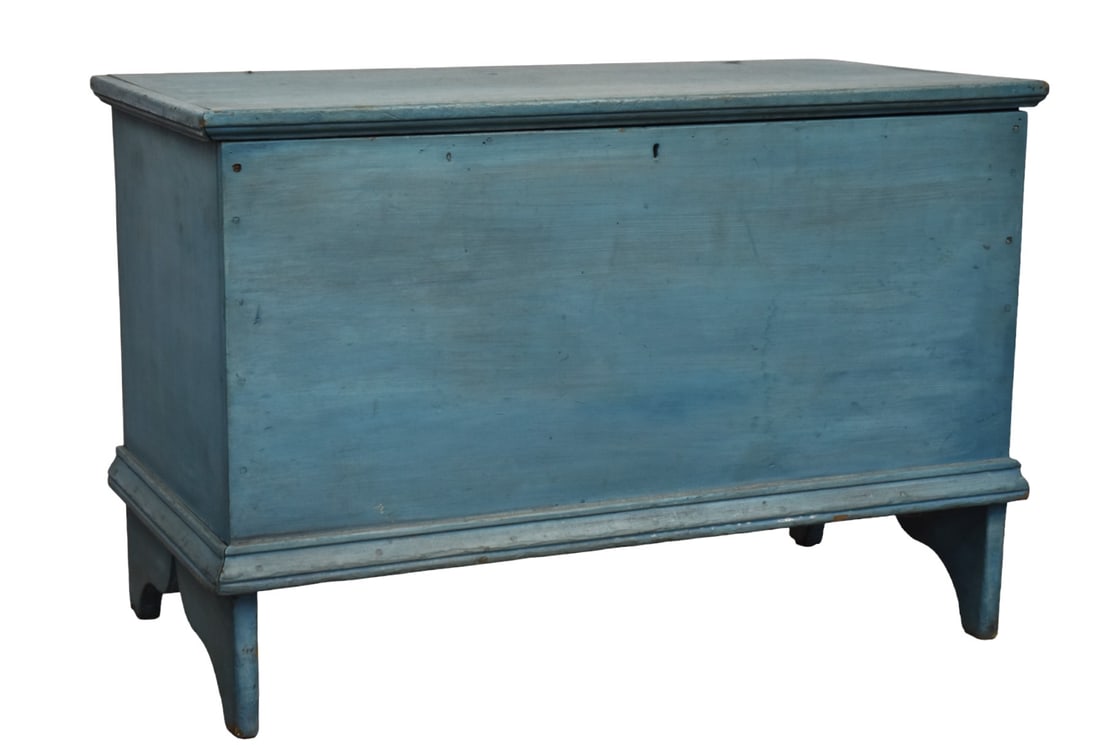Early Blue Painted Blanket Chest (1 of 6)