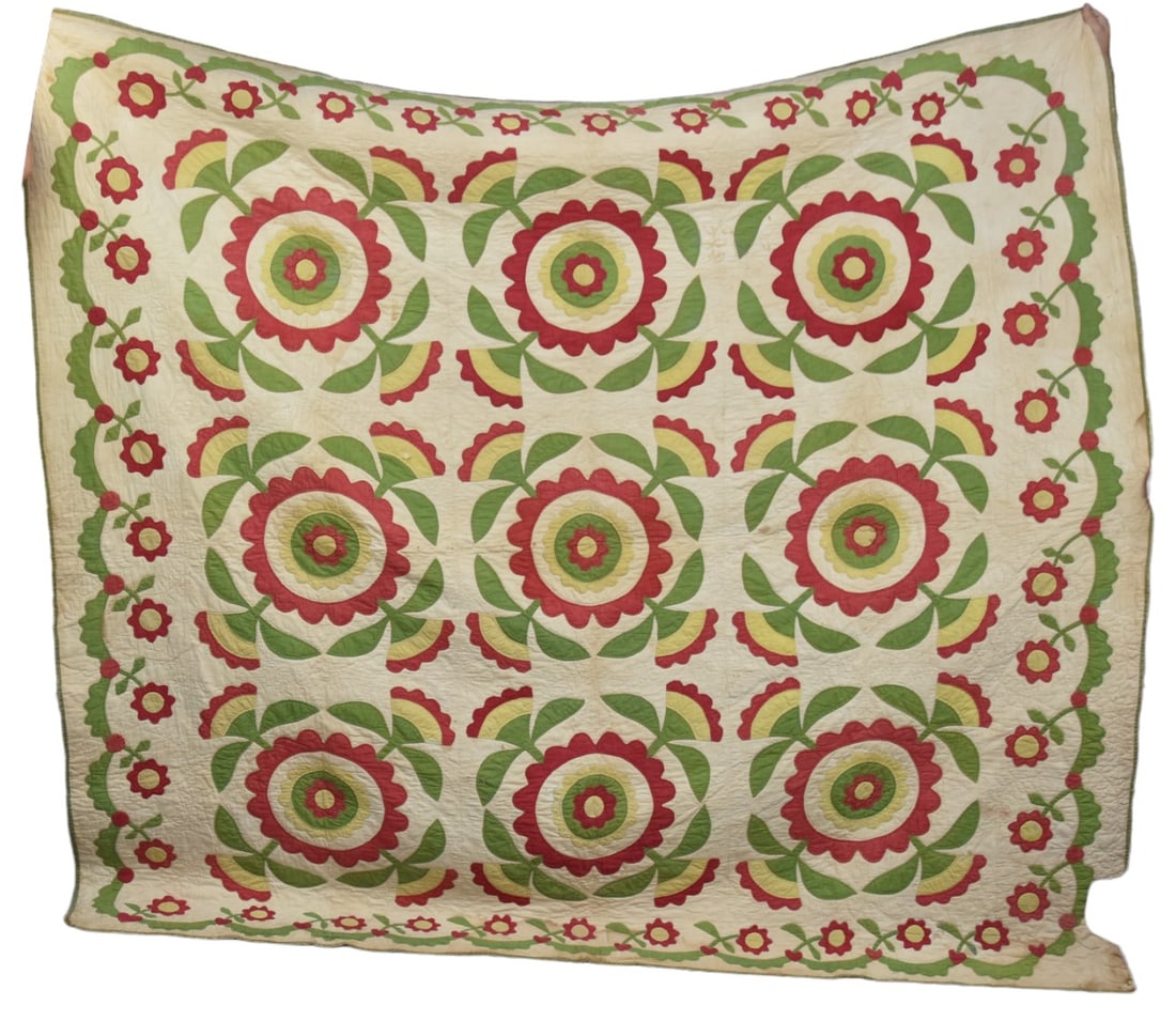 Large Early Appliqued Quilt (1 of 10)