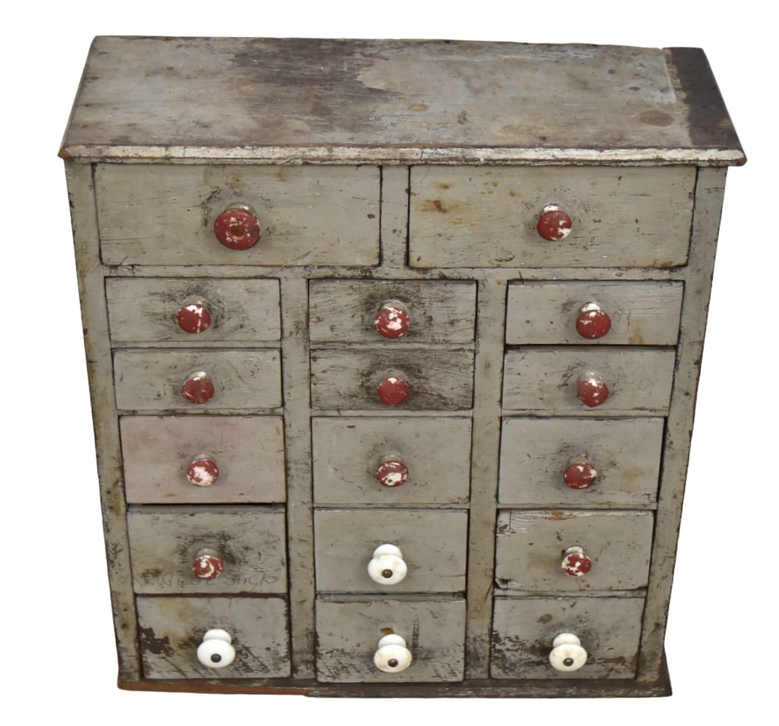 Early Painted Spice Cabinet (1 of 8)