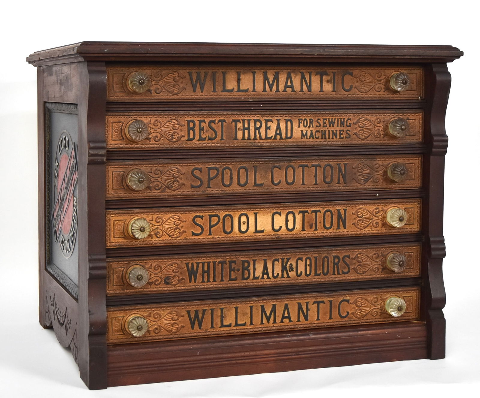 Willimatic Six Drawer Walnut Spool Cabinet (1 of 10)