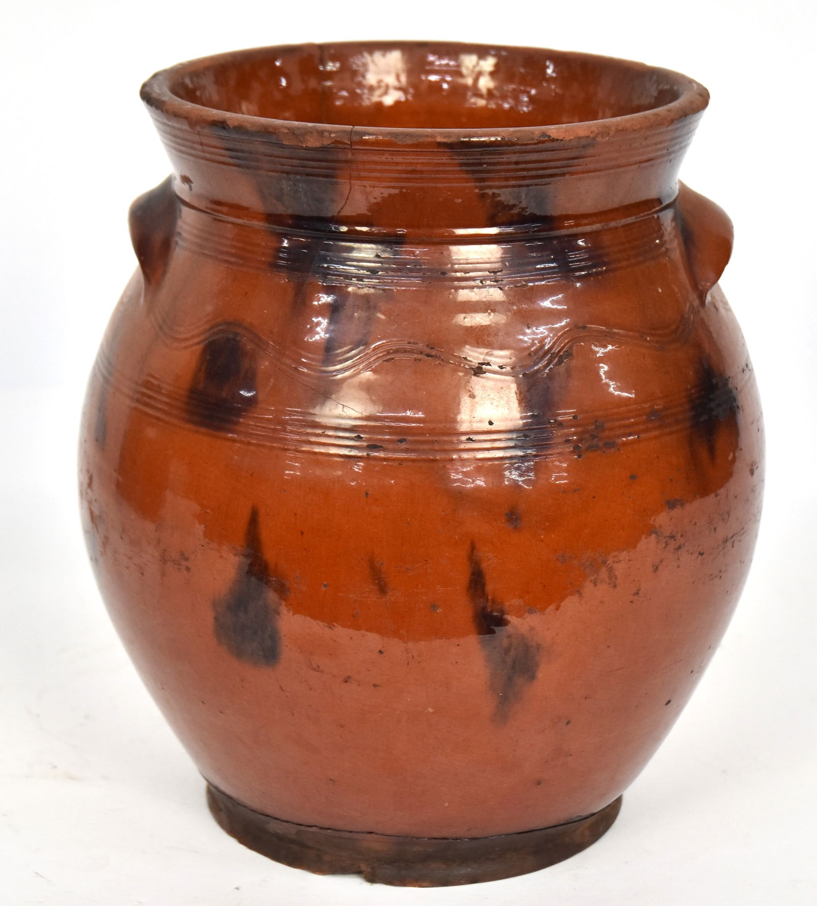 Pa. Decorated Redware Jar (1 of 4)