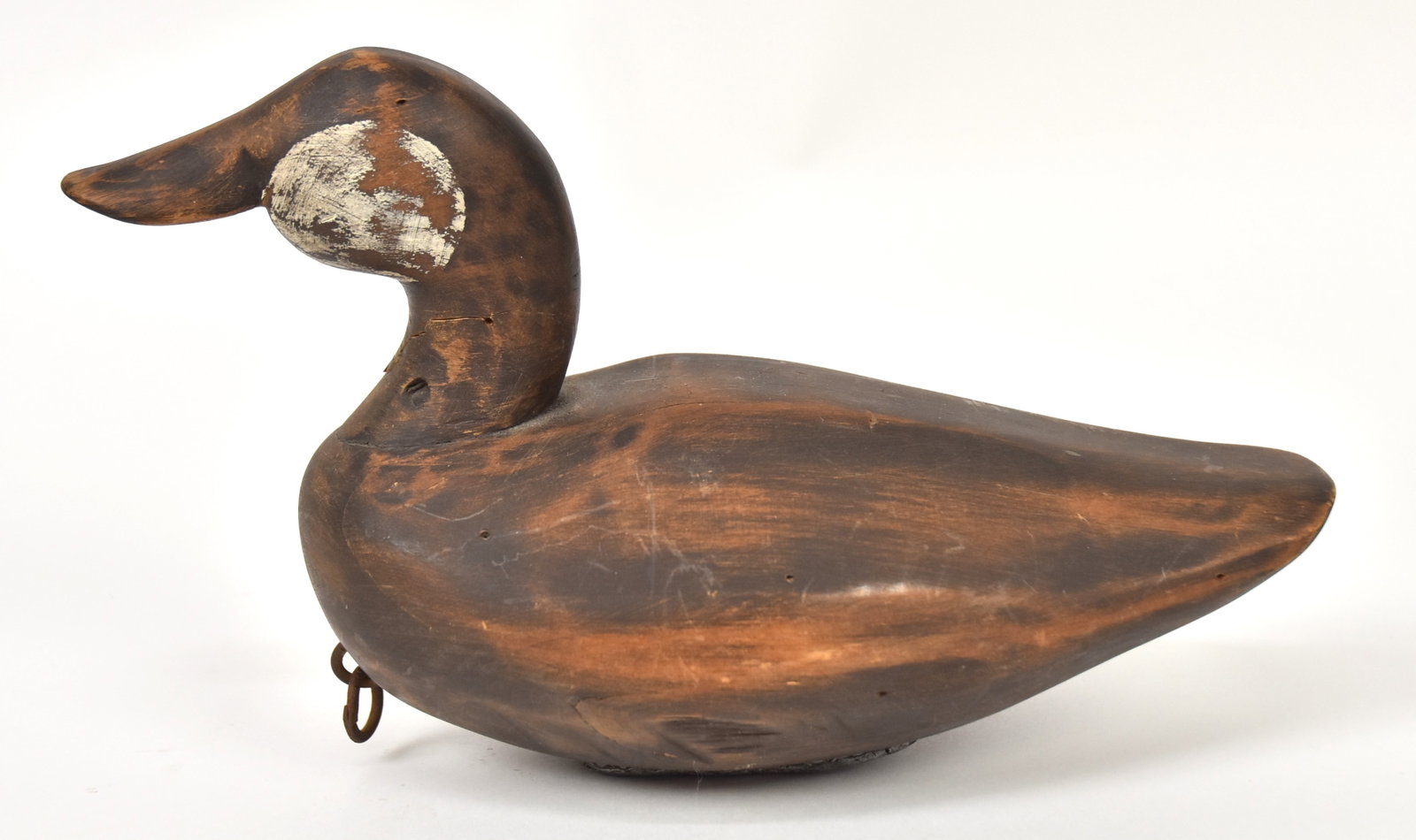 Early Duck Decoy: Stamped on base lead weight CWW in very worn paint, 11 x 4 3/4 x 7" high. Condition As Above.