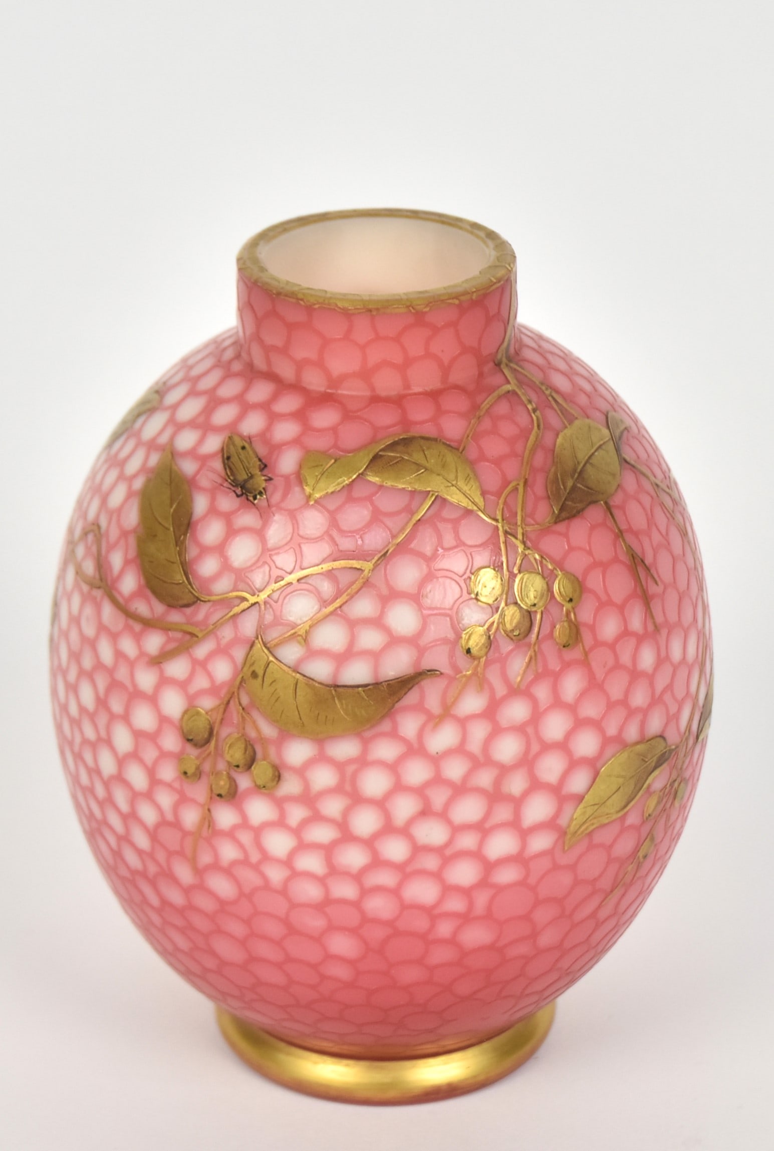 Stevens & Williams Rose Du Berry, attributed cameo vase (1 of 8)