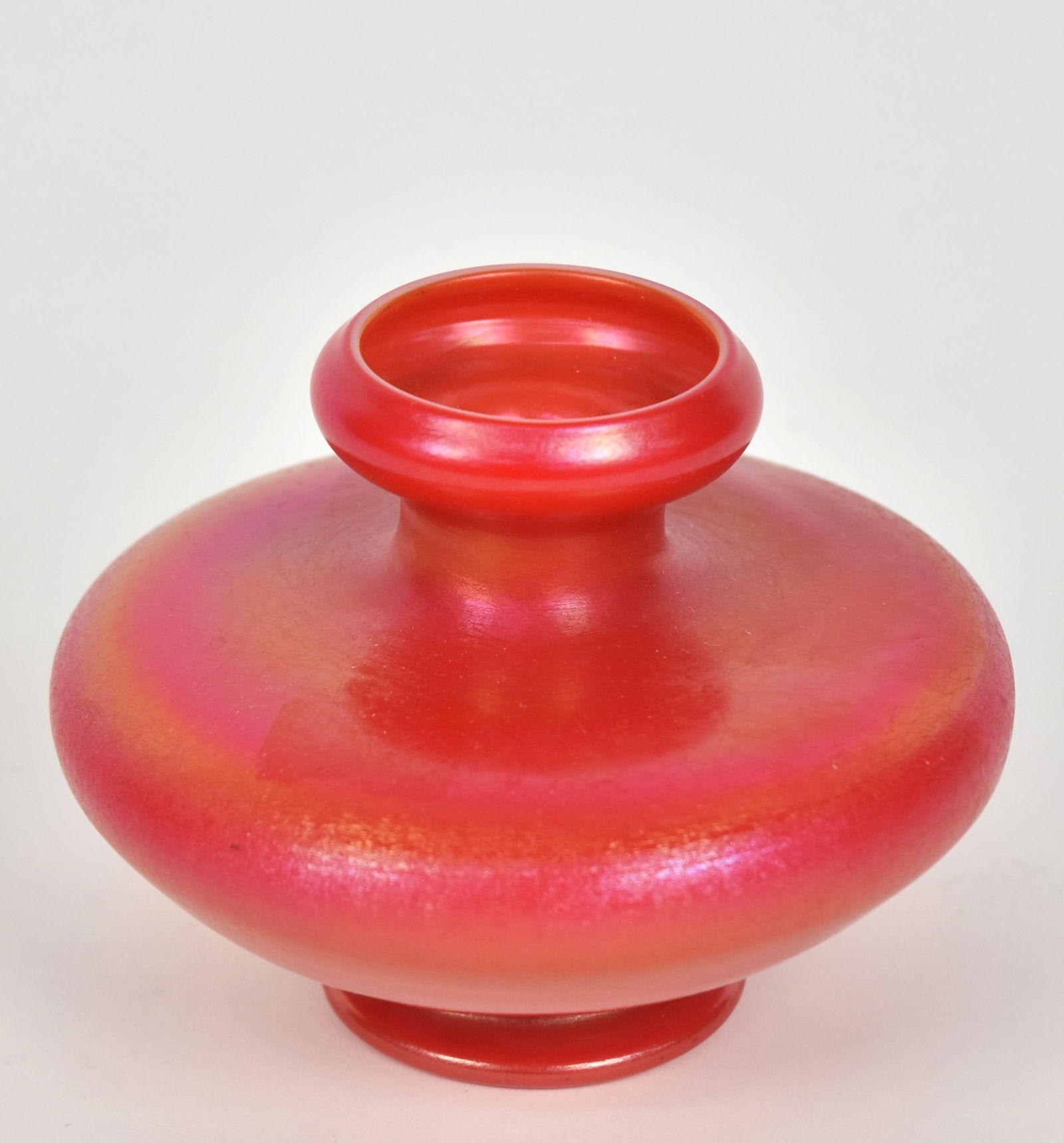 Red Tiffany Favrile Glass Vase (1 of 9)