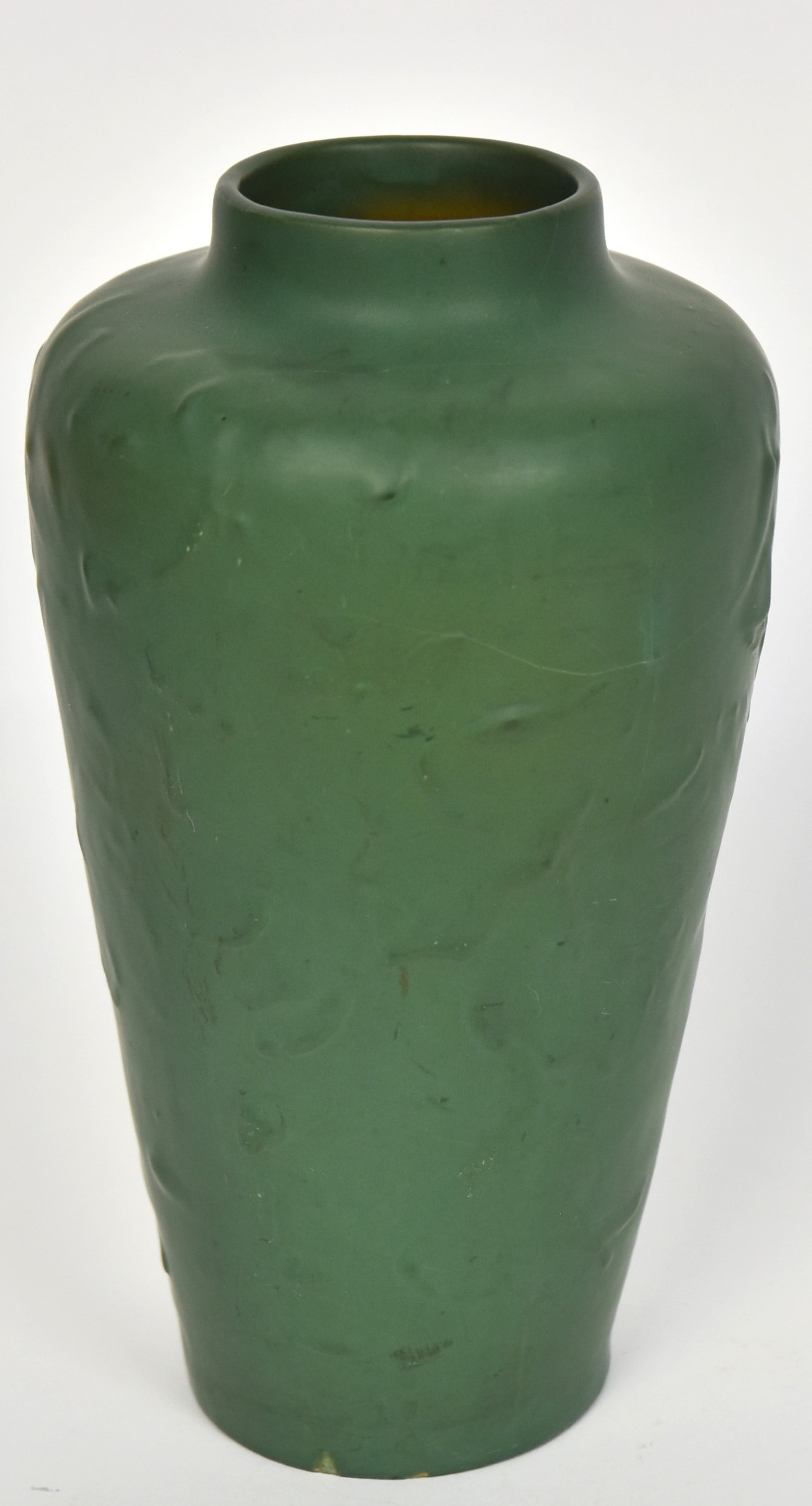 Arts & Crafts Green Matt Vase (1 of 5)