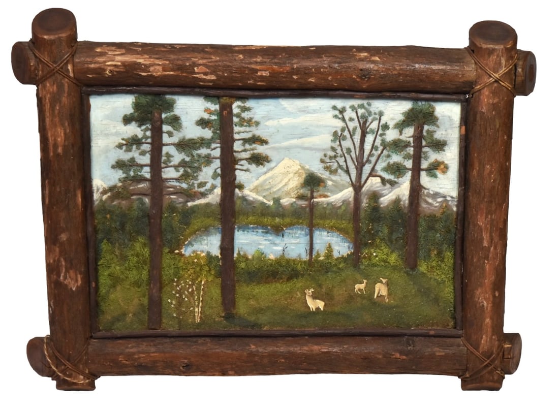 Adirondack Painting in Frame (1 of 8)