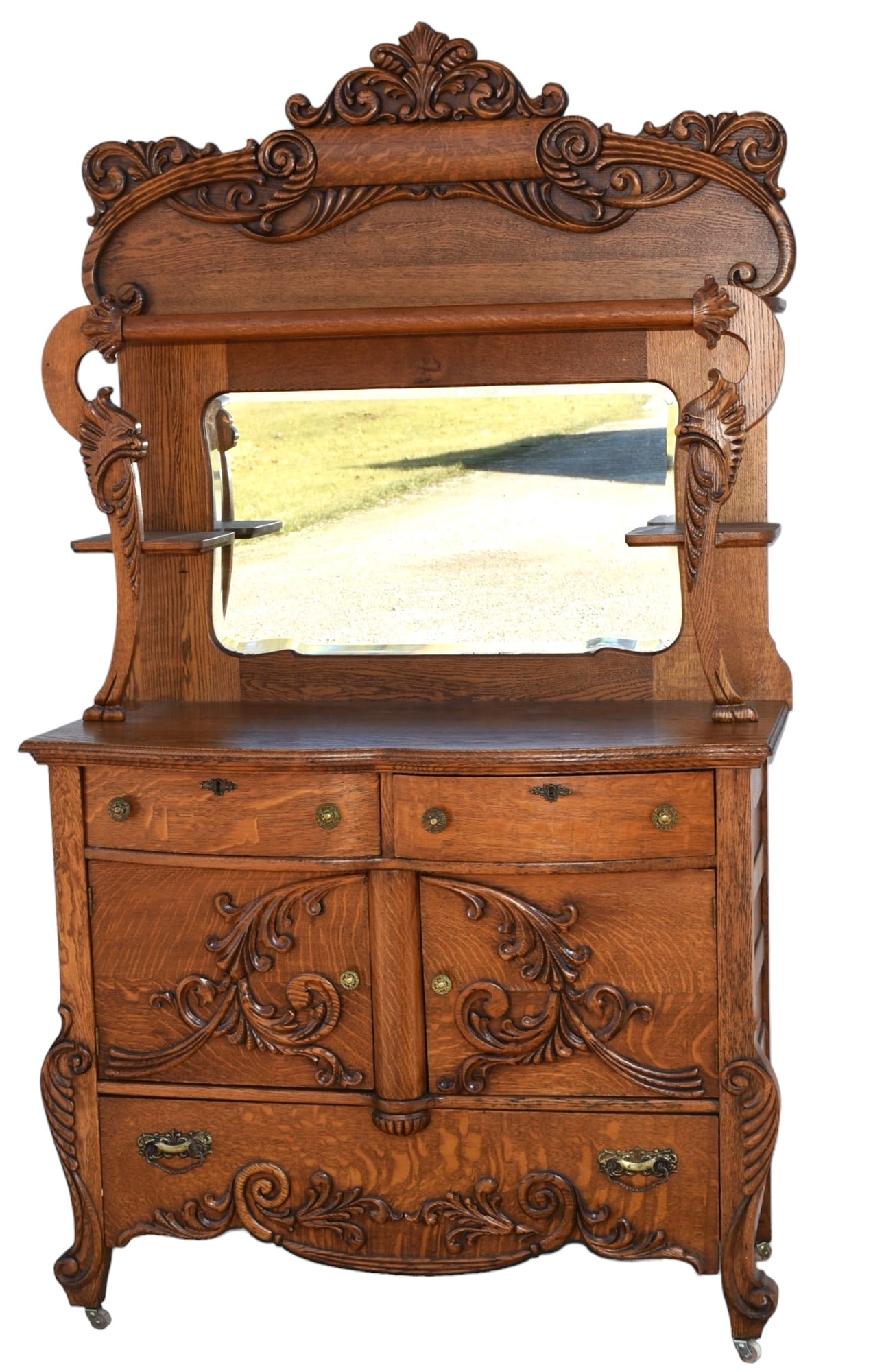 Oak 2 Piece Sideboard (1 of 8)