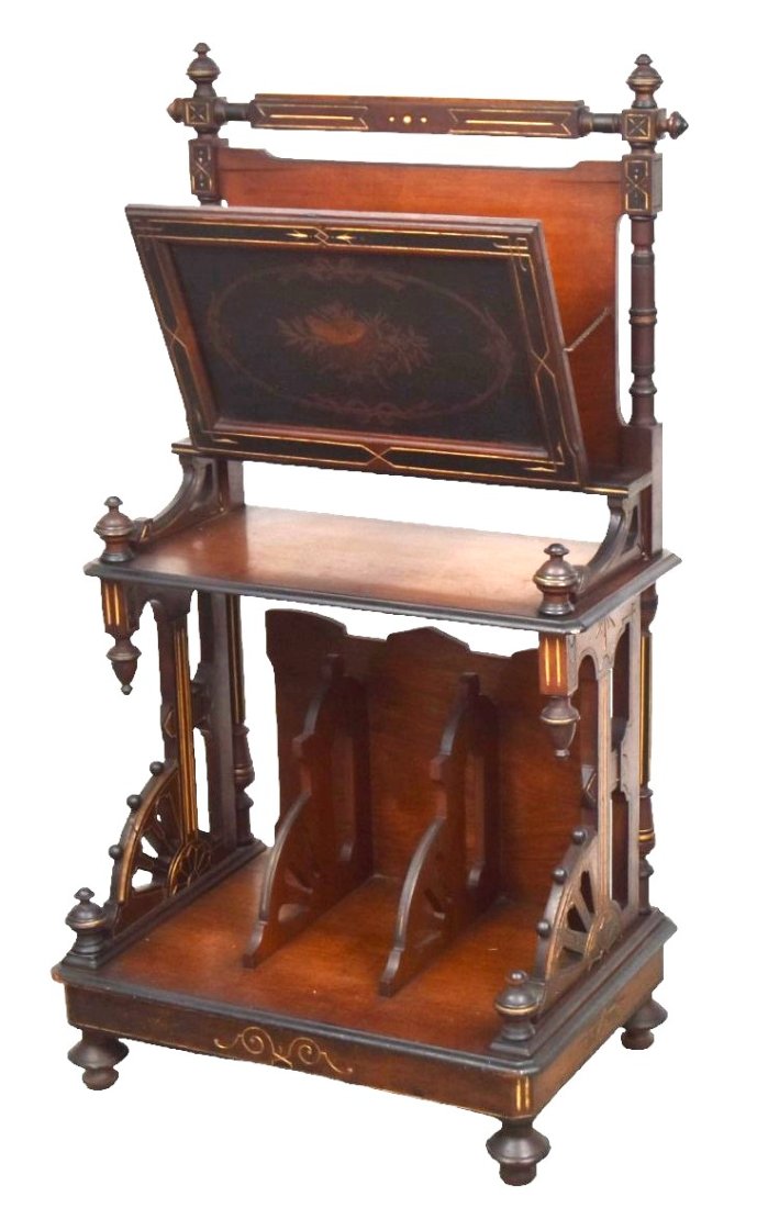 Unusual Inlaid Victorian Music Cabinet (1 of 12)