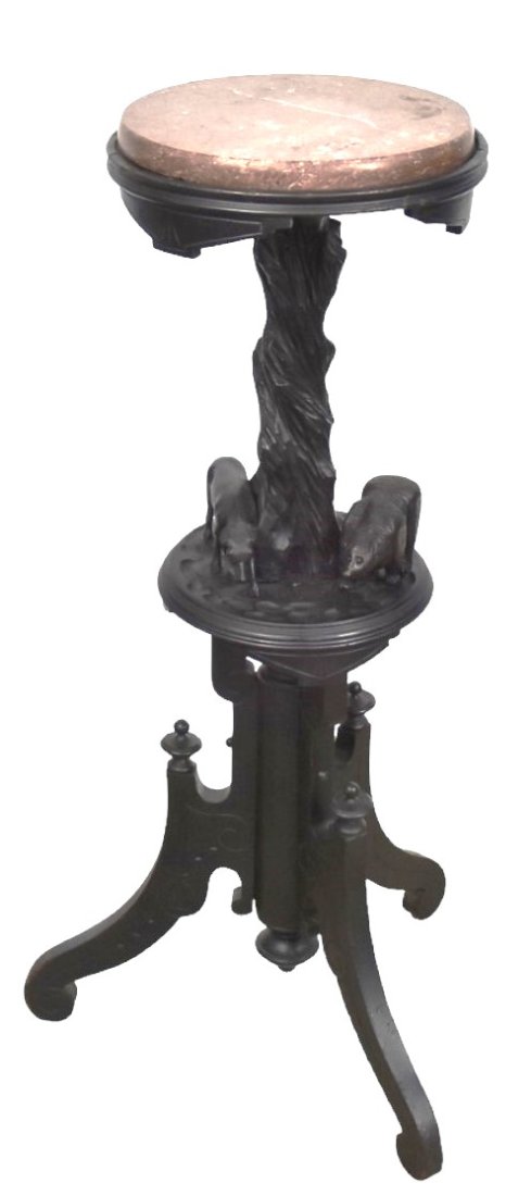 Unusual Victorian Stand With Caved Dog and Bear (1 of 9)