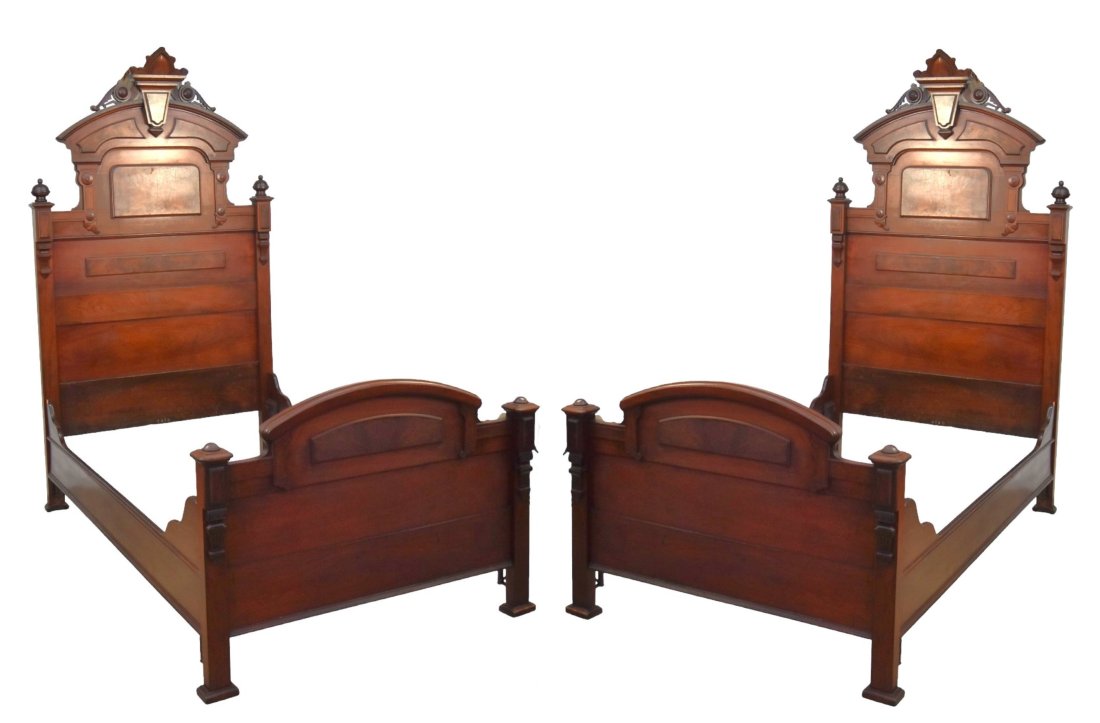 Rare Pair of Victorian Twin Beds (1 of 12)