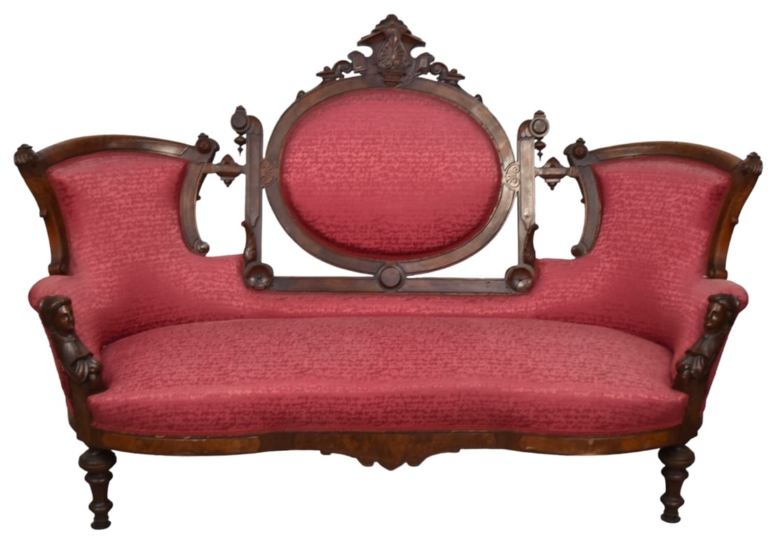 John Jelliff Walnut Victorian Sofa (1 of 11)