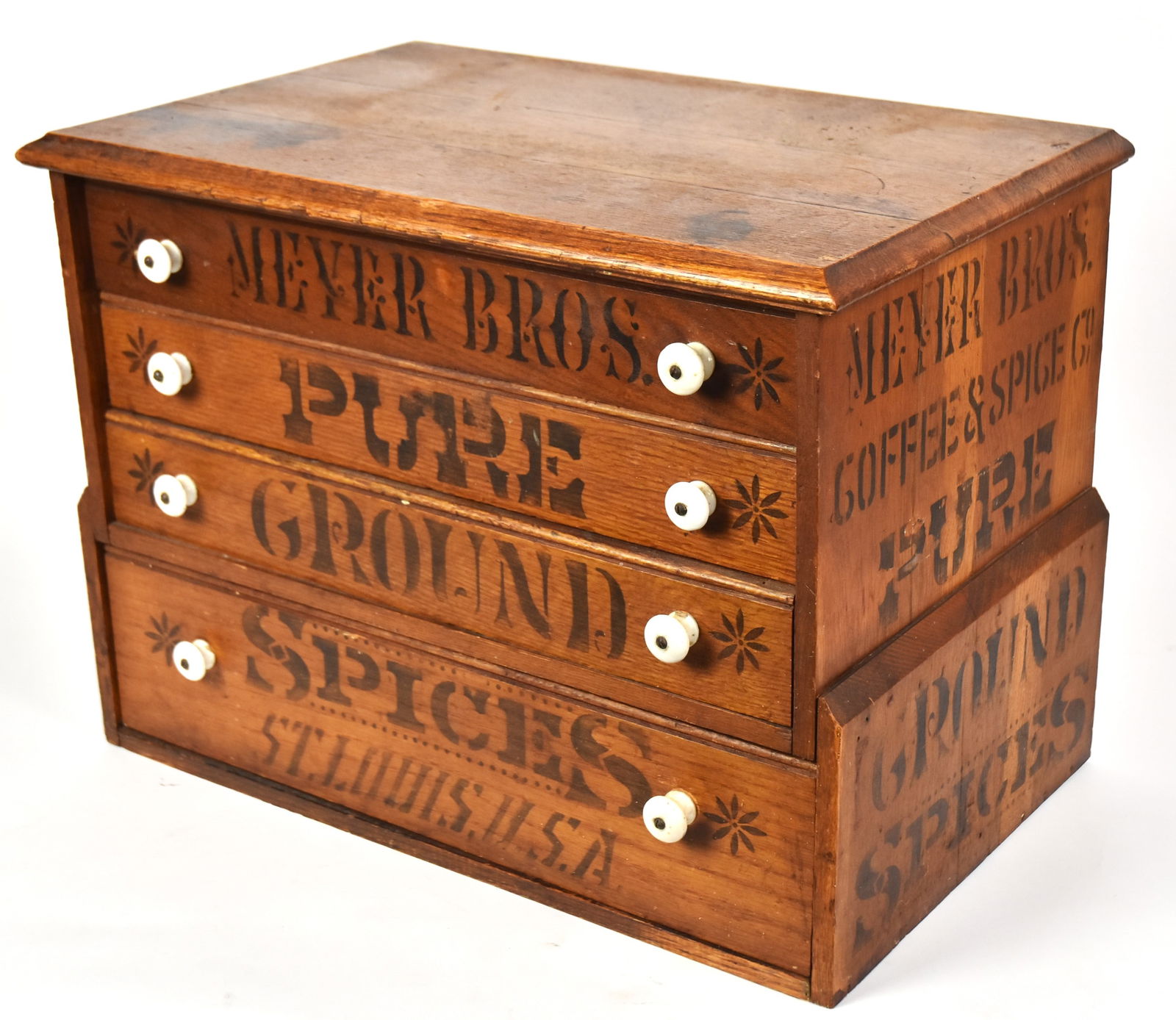 Meyer Brothers Spices Wooden Country Store Cabinet (1 of 6)