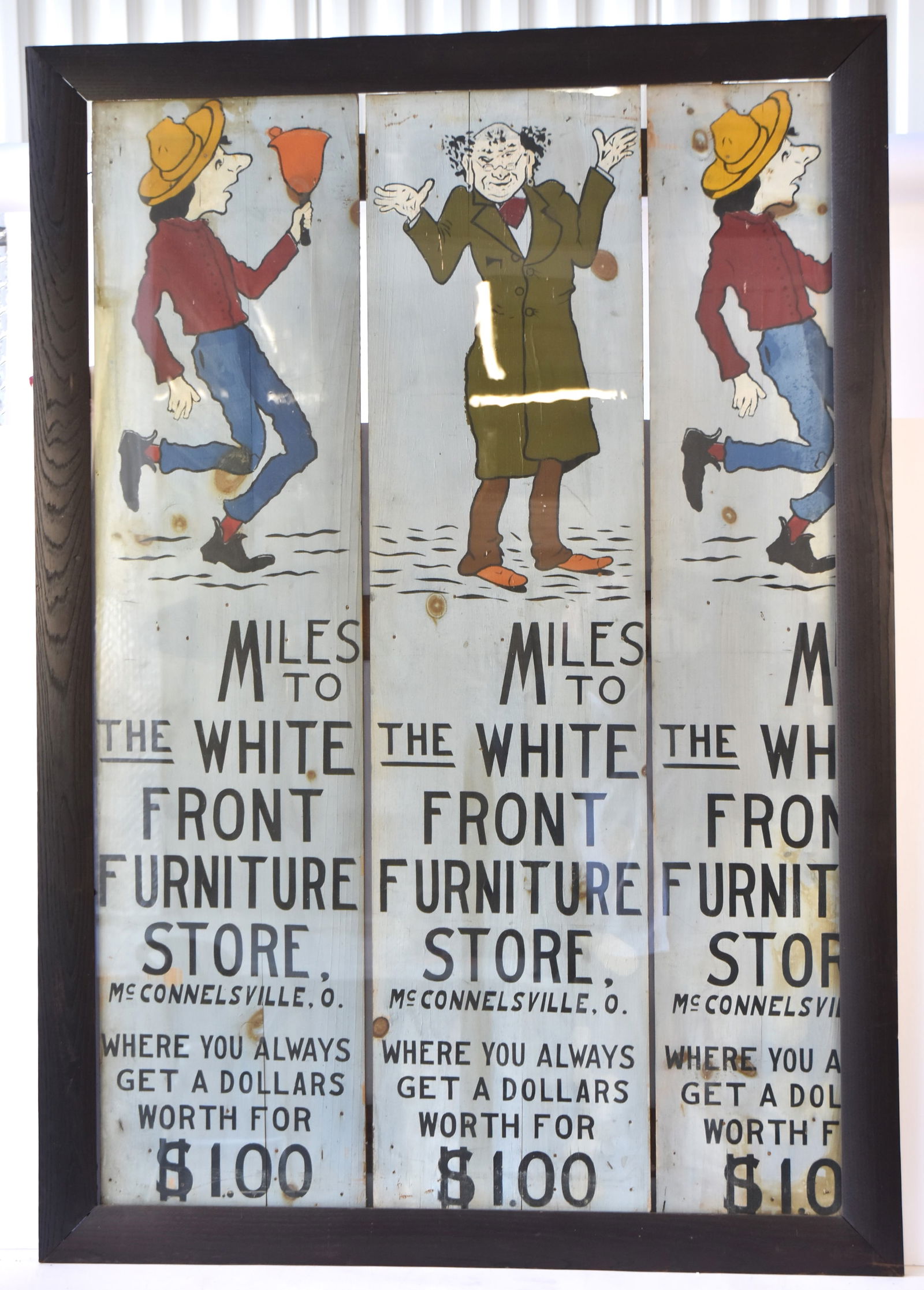 Early McConnelsville OH Wooden Furniture Sign (1 of 8)