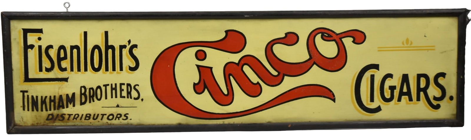 Early Cinco Cigars Metal Sign (1 of 5)