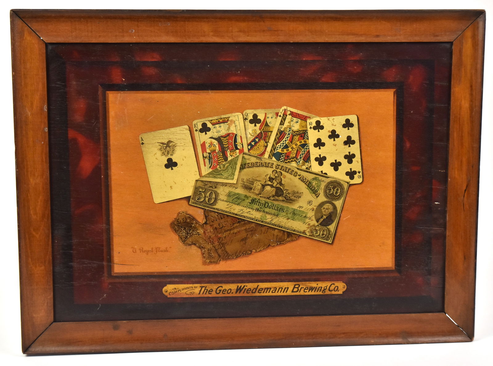 Early Wiedemann Brewing Co Wooden Sign (1 of 7)