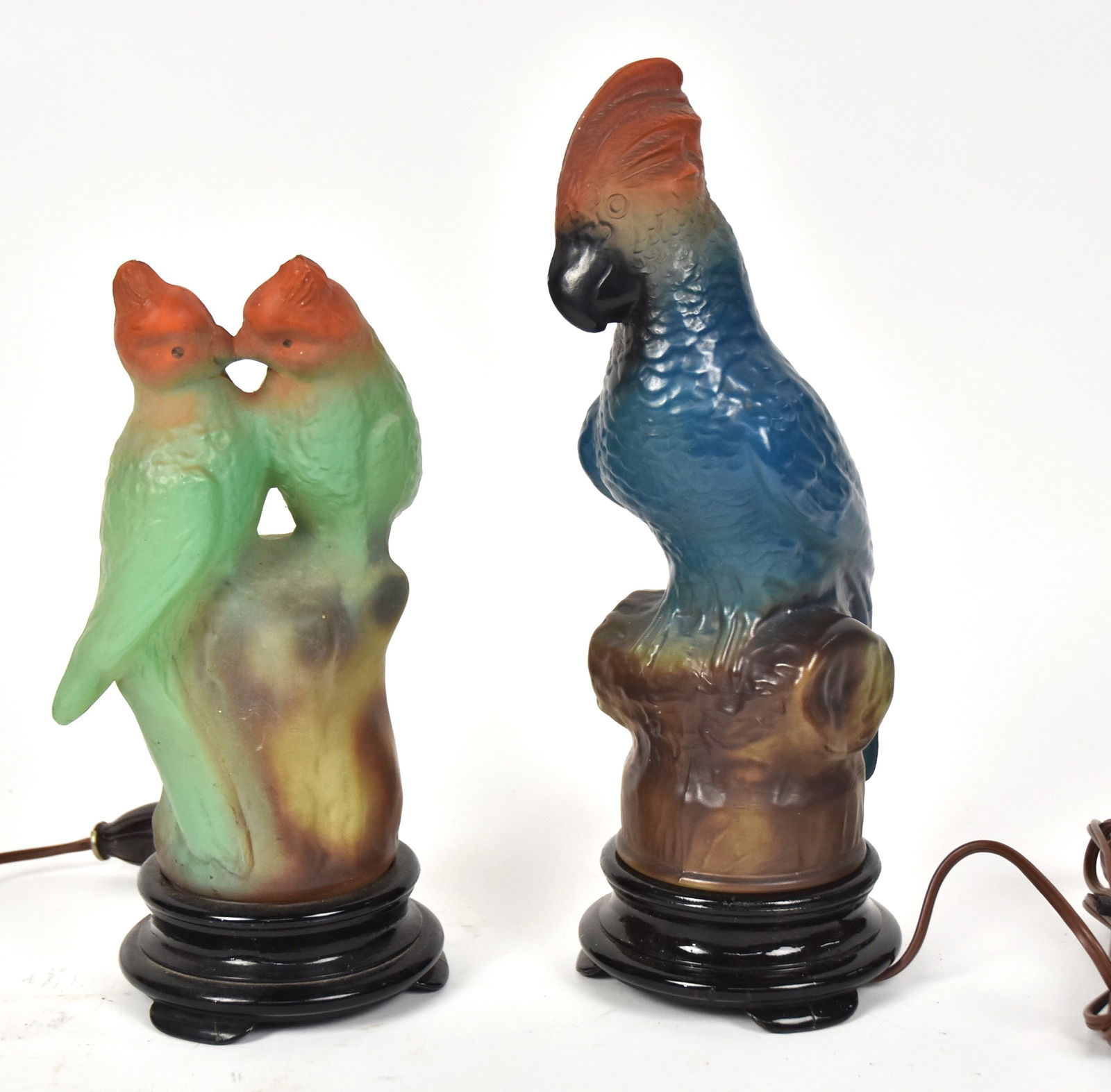 Tiffan Figural Glass Bird Lamps (1 of 6)