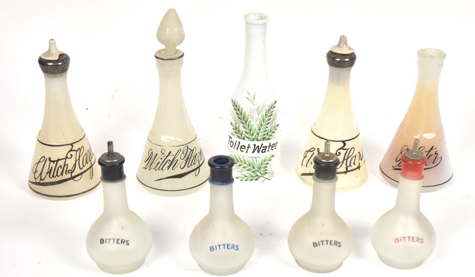 Nine Barber Shop Glass Bottles (1 of 5)