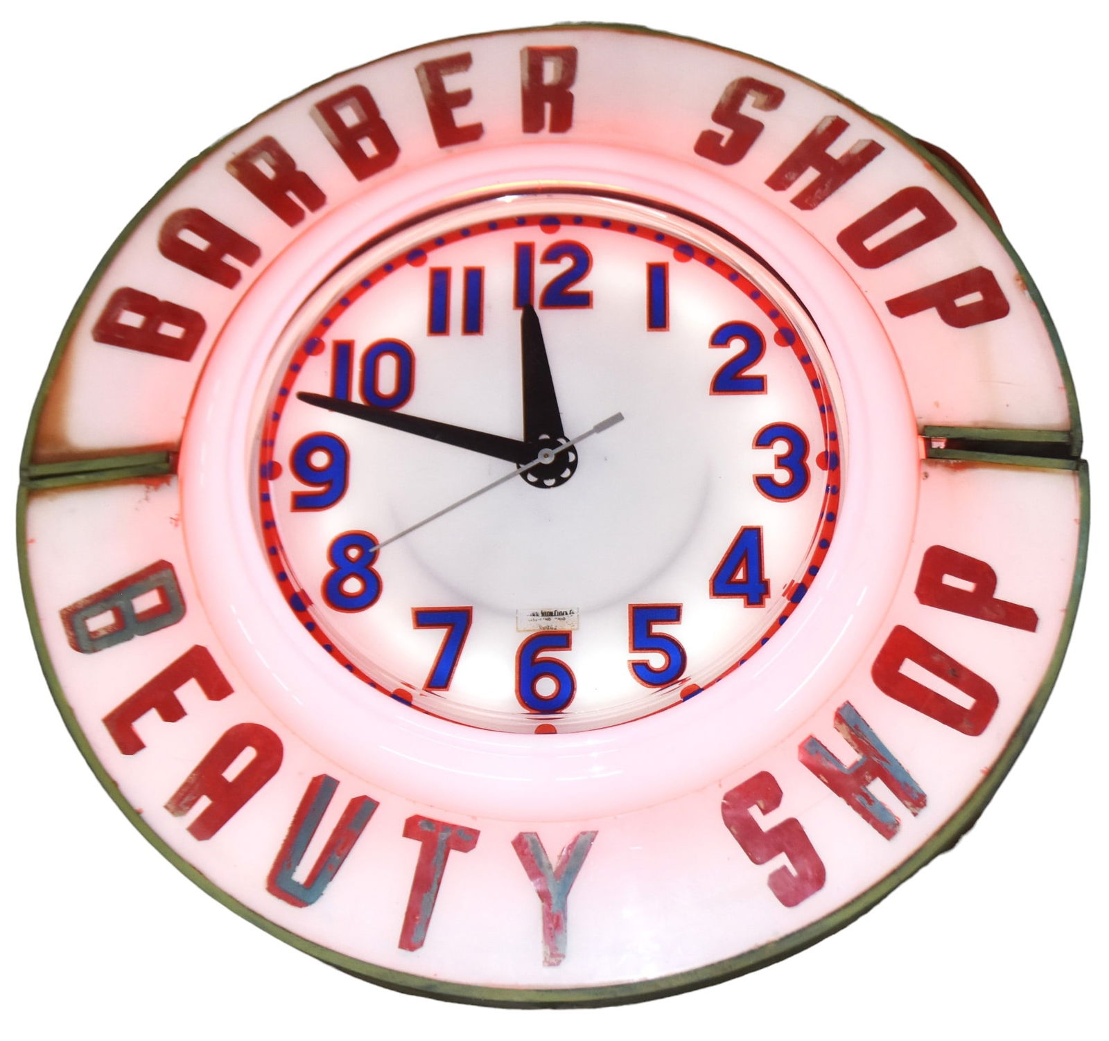 Barber Beauty Shop Red Neon Clock (1 of 7)