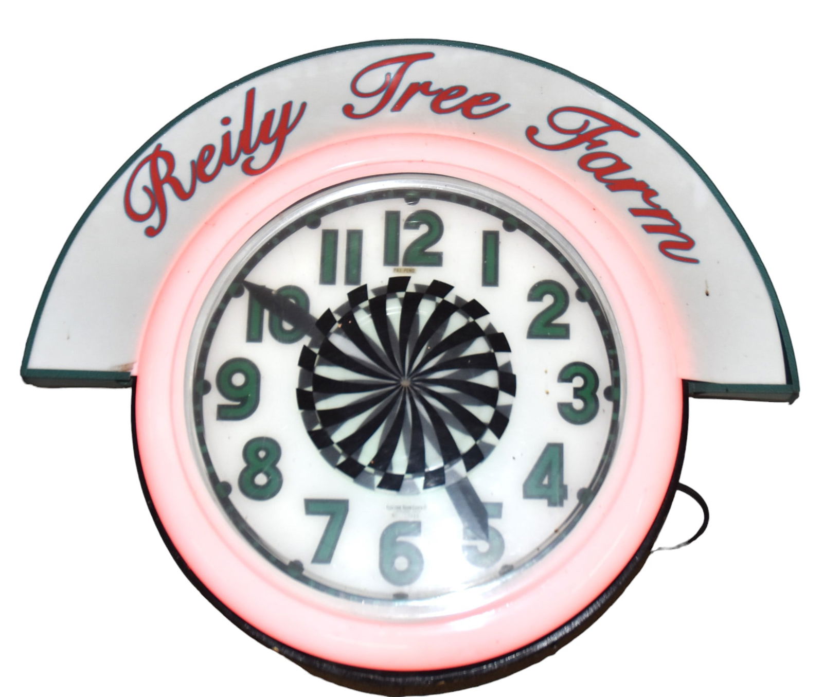 Red Neon With Green Spinner Clock (1 of 9)