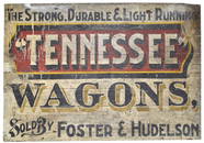 Rare Early Tennessee Wagon Wooden Sign