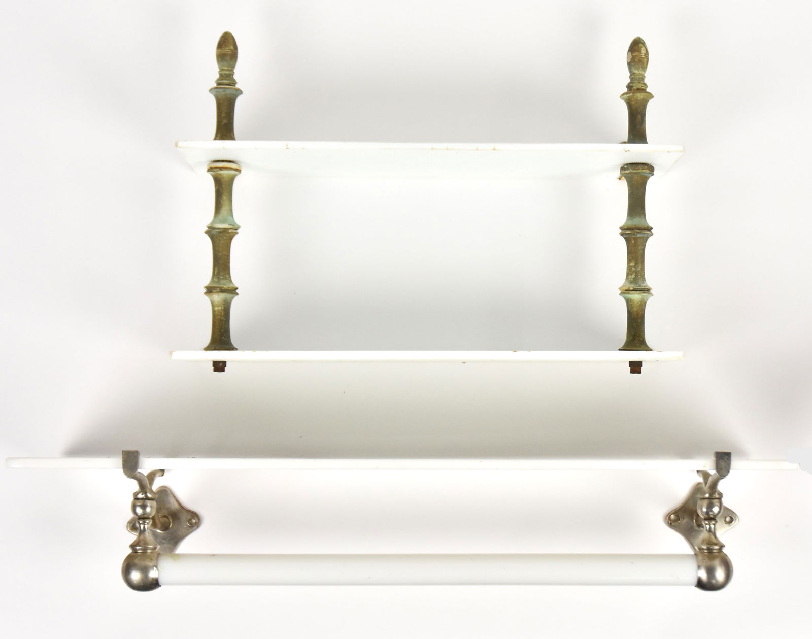 Early Barber Shop Shelves & Towel Holder (1 of 7)