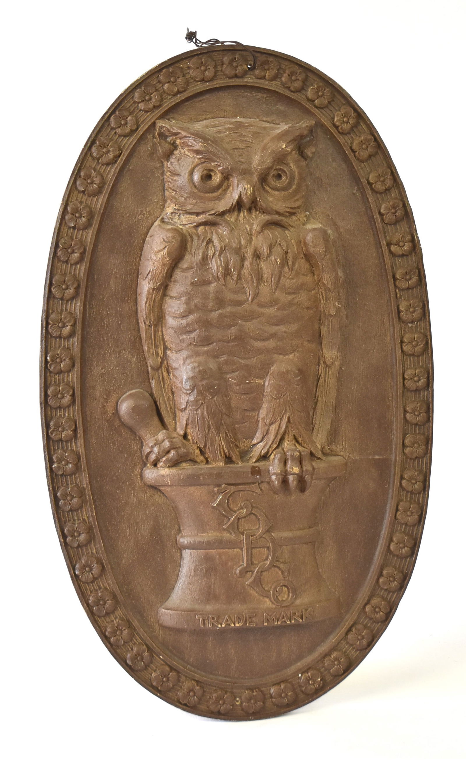 Early Cod Co. Pharmacy Sign With Full Figure Owl (1 of 5)