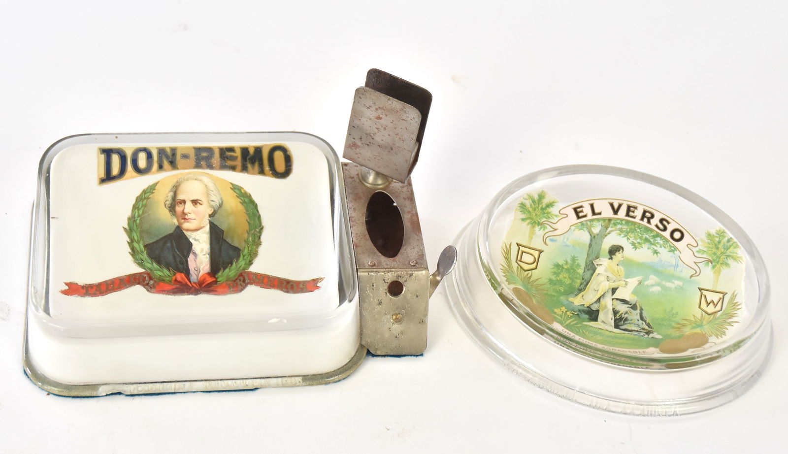 Don Remo Cigar Cutter & Tray With El Verso Glass Tray (1 of 6)