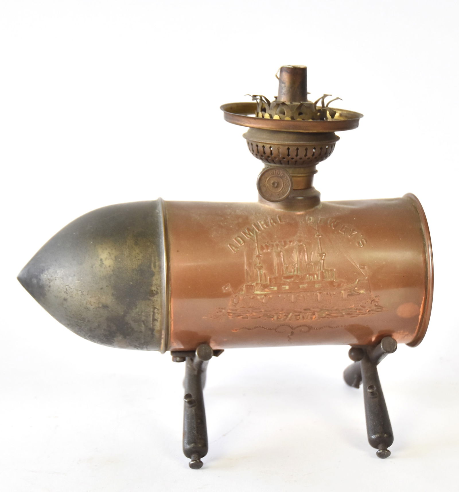 Admiral Dewey Figural Oil Lamp (1 of 8)