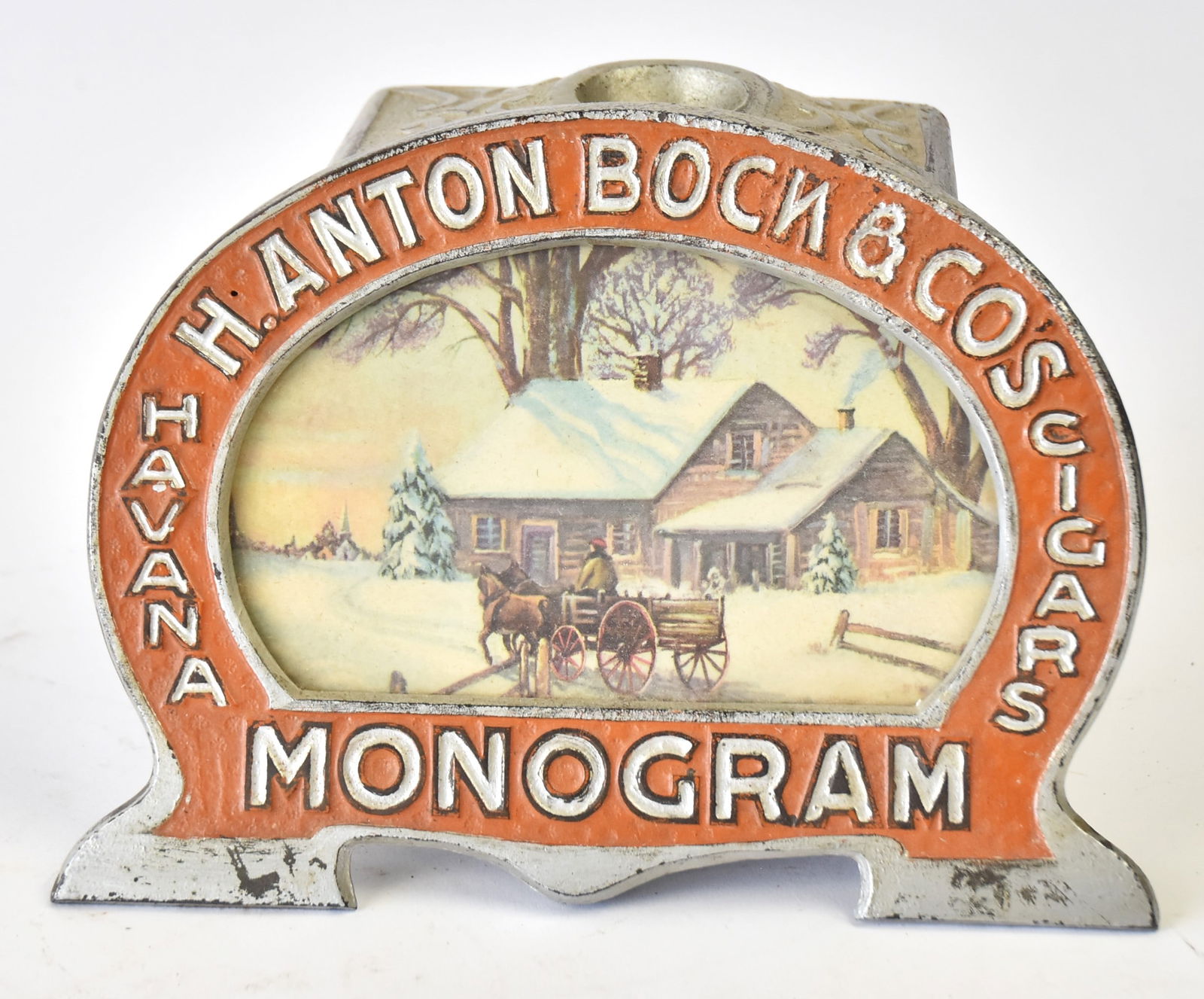 H. Anton Bock & Cos. Cigars Clockwork Counter Cigar Cutter (1 of 6)